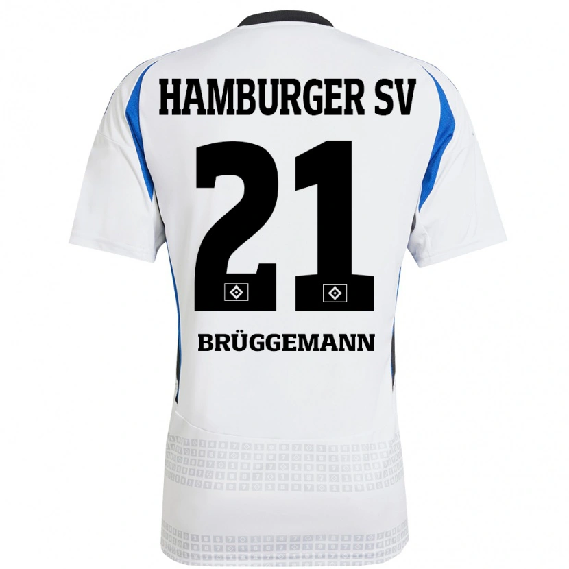 Danxen Kinder William Brüggemann #21 Weiß Blau Heimtrikot Trikot 2024/25 T-Shirt Schweiz