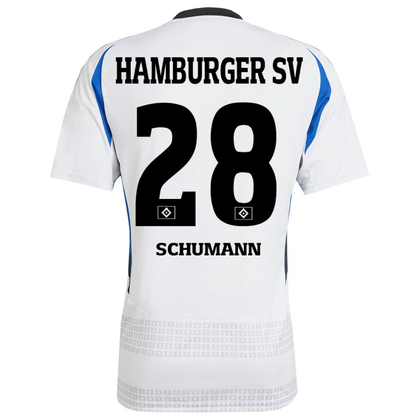 Danxen Kinder Henri Schümann #28 Weiß Blau Heimtrikot Trikot 2024/25 T-Shirt Schweiz