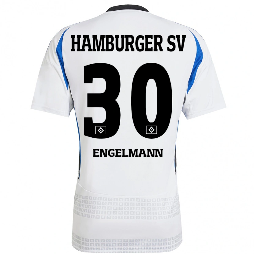 Danxen Kinder Timon Engelmann #30 Weiß Blau Heimtrikot Trikot 2024/25 T-Shirt Schweiz