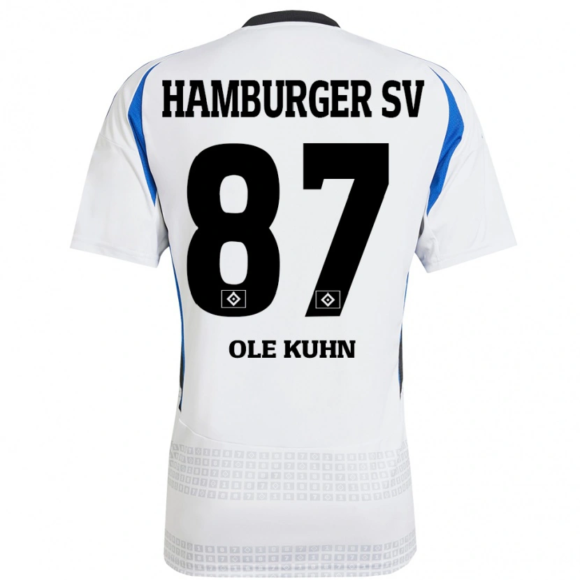 Danxen Kinder Niklas Ole Kühn #87 Weiß Blau Heimtrikot Trikot 2024/25 T-Shirt Schweiz