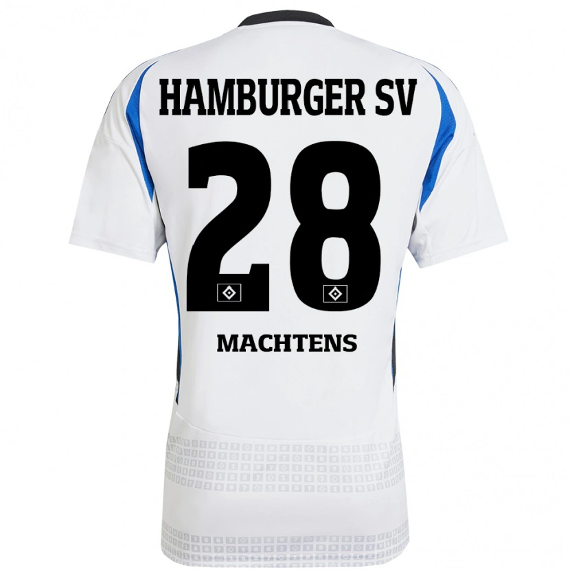 Danxen Kinder Pauline Machtens #28 Weiß Blau Heimtrikot Trikot 2024/25 T-Shirt Schweiz