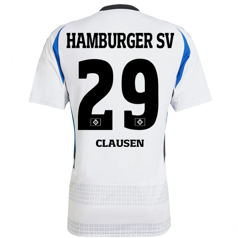 Danxen Kinder Lina Clausen #29 Weiß Blau Heimtrikot Trikot 2024/25 T-Shirt Schweiz