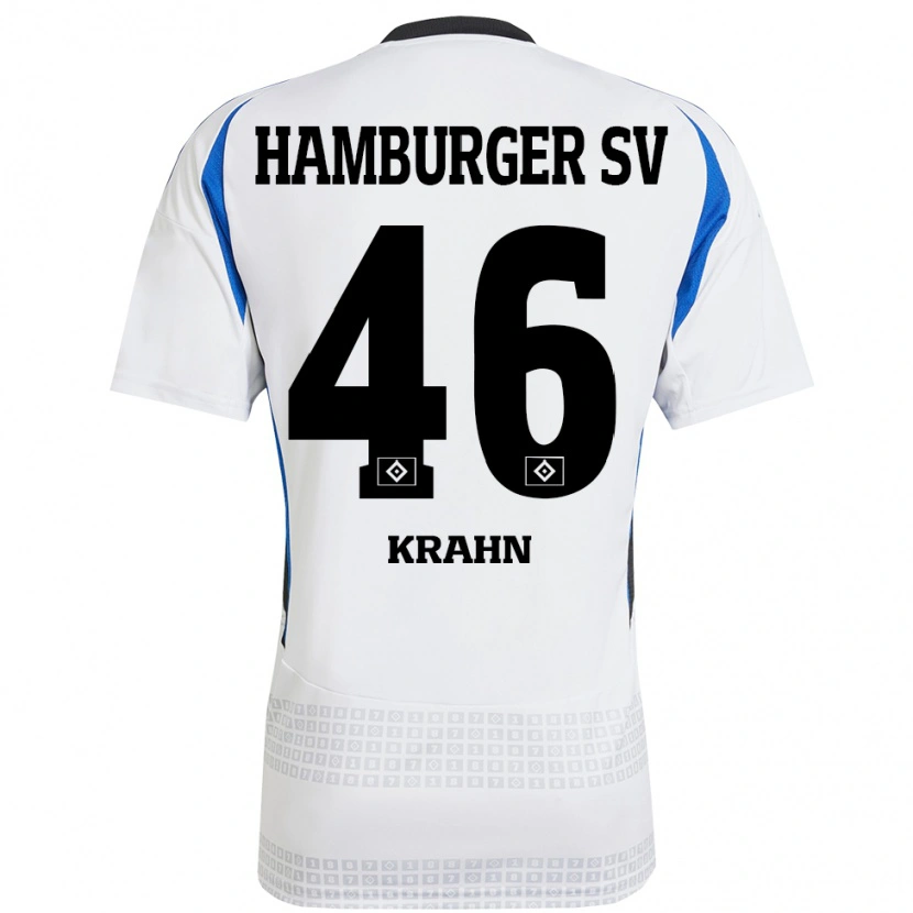 Danxen Kinder Elijah Krahn #46 Weiß Blau Heimtrikot Trikot 2024/25 T-Shirt Schweiz