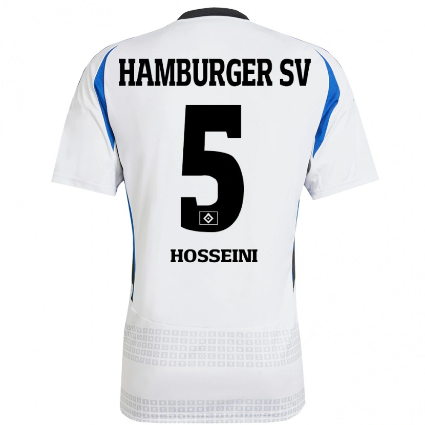 Danxen Kinder Reza Hosseini #5 Weiß Blau Heimtrikot Trikot 2024/25 T-Shirt Schweiz