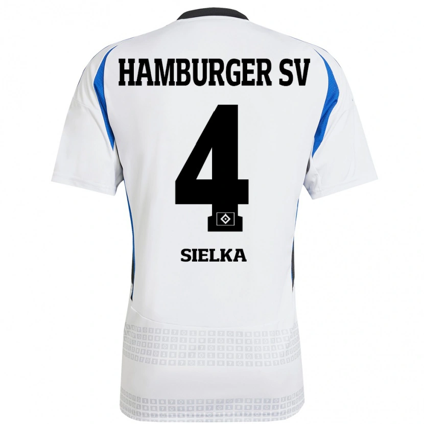 Danxen Kinder Michelle Sielka #4 Weiß Blau Heimtrikot Trikot 2024/25 T-Shirt Schweiz