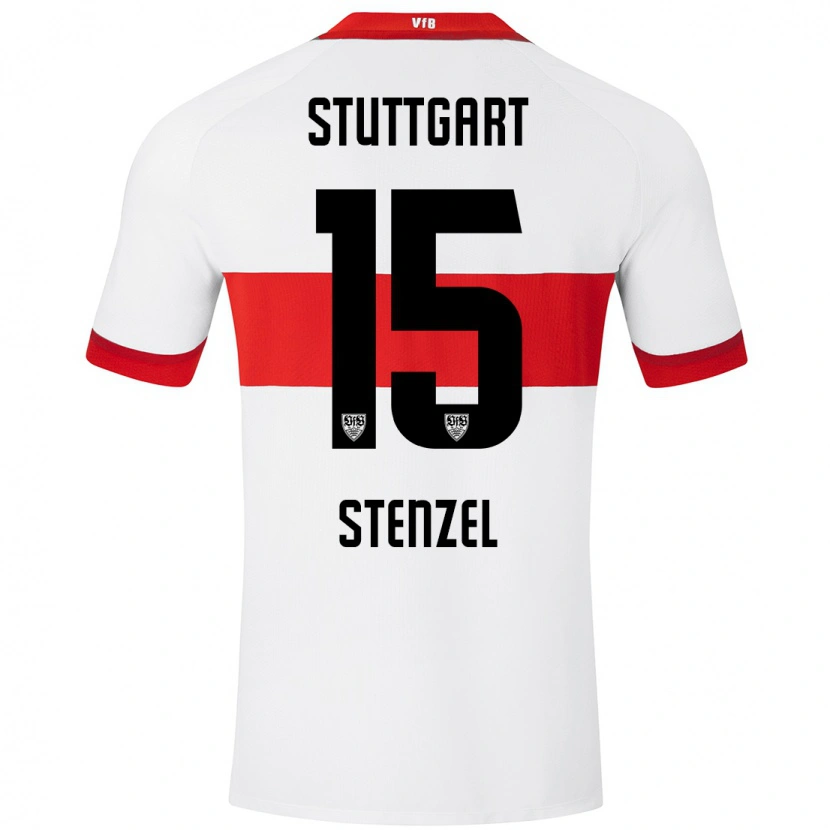 Danxen Kinder Pascal Stenzel #15 Weiß Rot Heimtrikot Trikot 2024/25 T-Shirt Schweiz