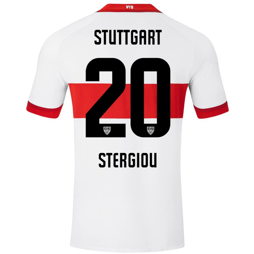 Danxen Kinder Leonidas Stergiou #20 Weiß Rot Heimtrikot Trikot 2024/25 T-Shirt Schweiz