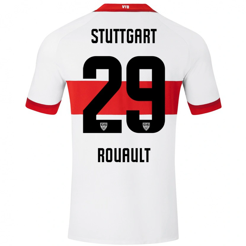 Danxen Kinder Anthony Rouault #29 Weiß Rot Heimtrikot Trikot 2024/25 T-Shirt Schweiz