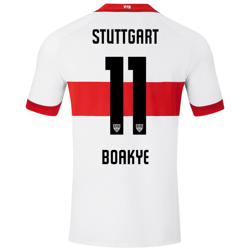 Danxen Kinder Benjamin Boakye #11 Weiß Rot Heimtrikot Trikot 2024/25 T-Shirt Schweiz