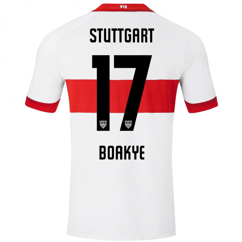 Danxen Kinder Maurice Boakye #17 Weiß Rot Heimtrikot Trikot 2024/25 T-Shirt Schweiz