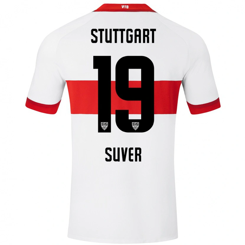 Danxen Kinder Jakov Suver #19 Weiß Rot Heimtrikot Trikot 2024/25 T-Shirt Schweiz