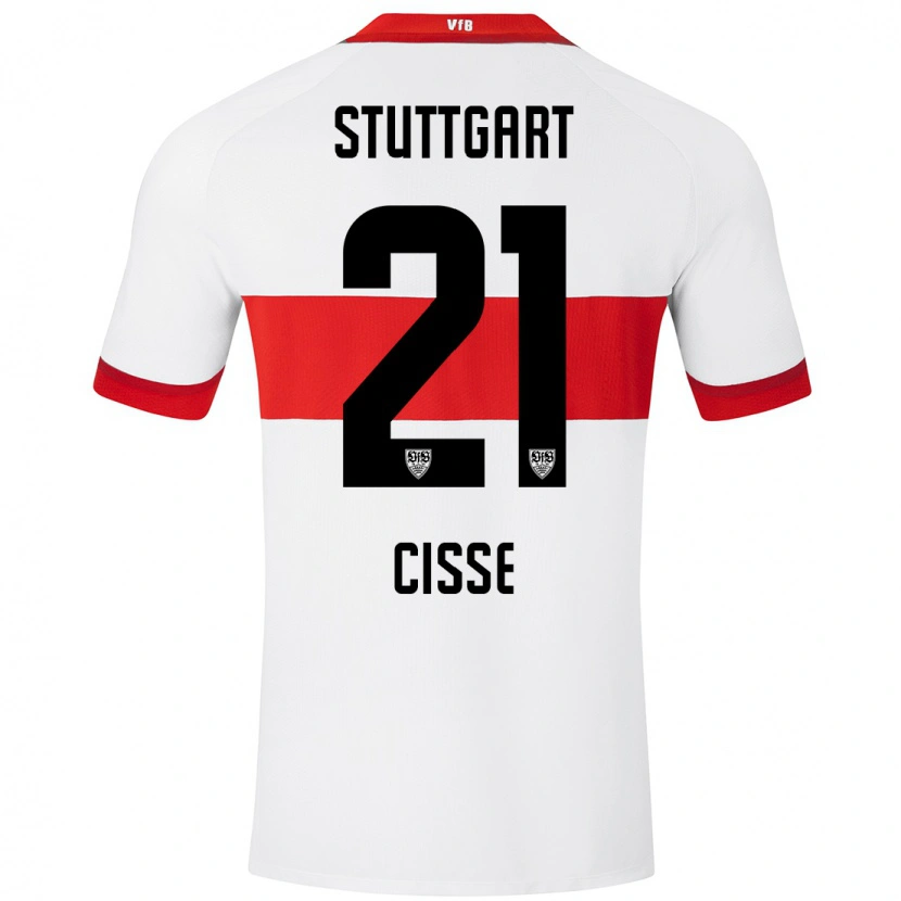 Danxen Kinder Moussa Cissé #21 Weiß Rot Heimtrikot Trikot 2024/25 T-Shirt Schweiz