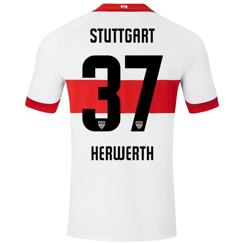 Danxen Kinder Maximilian Herwerth #37 Weiß Rot Heimtrikot Trikot 2024/25 T-Shirt Schweiz