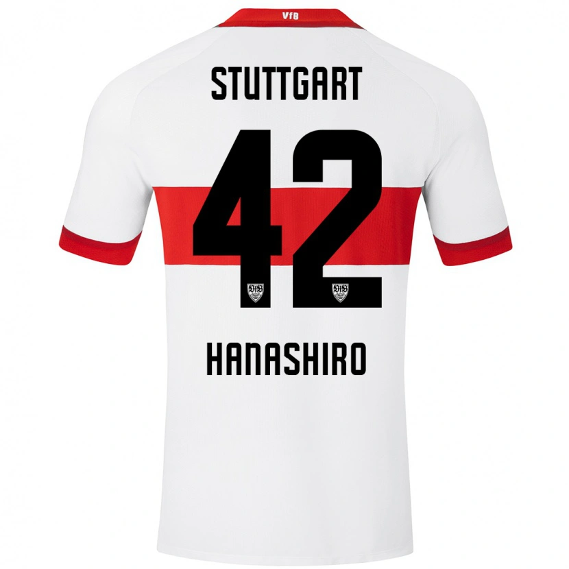 Danxen Kinder Rinto Hanashiro #42 Weiß Rot Heimtrikot Trikot 2024/25 T-Shirt Schweiz