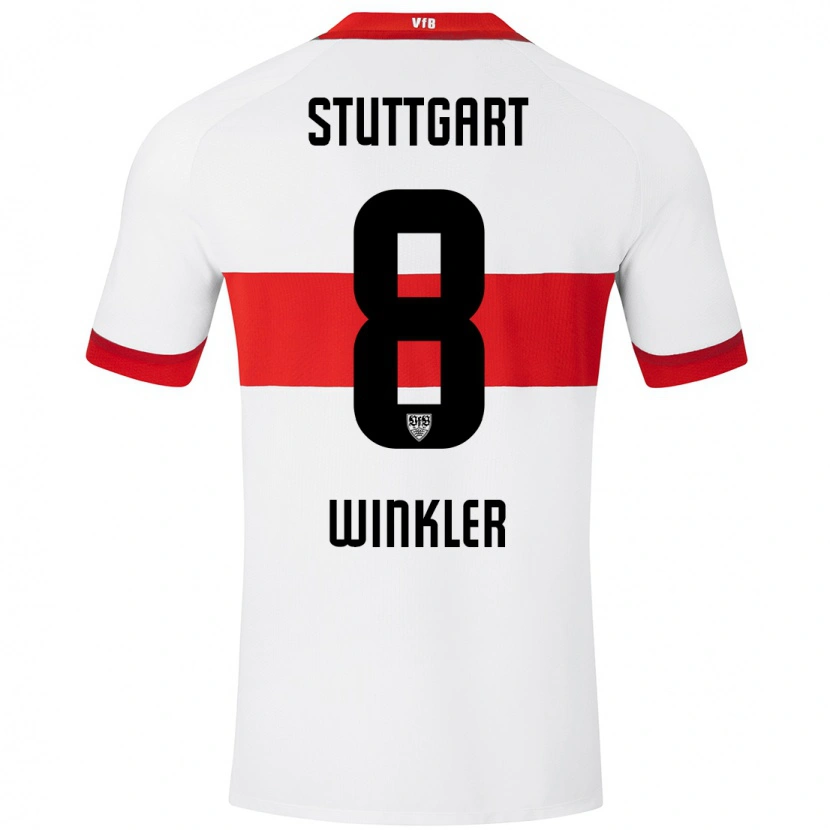 Danxen Kinder Nathan Winkler #8 Weiß Rot Heimtrikot Trikot 2024/25 T-Shirt Schweiz