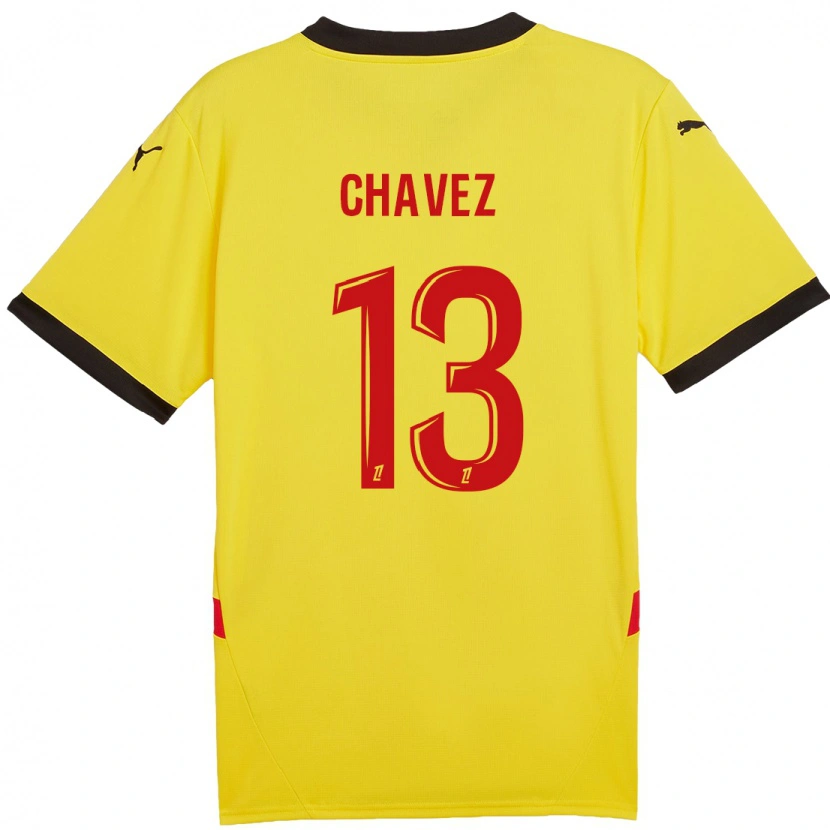 Danxen Kinder Jhoanner Chávez #13 Gelb Rot Heimtrikot Trikot 2024/25 T-Shirt Schweiz