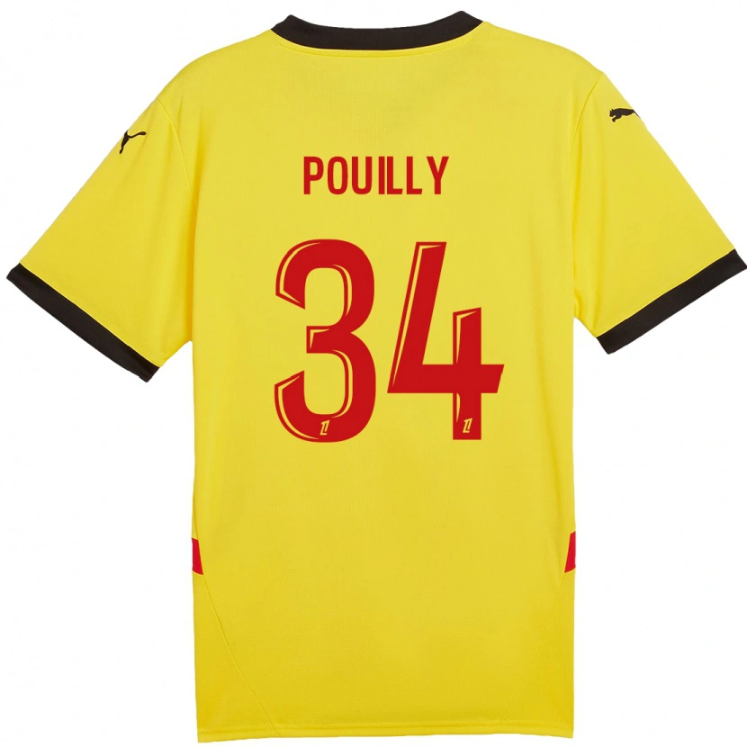 Danxen Kinder Tom Pouilly #34 Gelb Rot Heimtrikot Trikot 2024/25 T-Shirt Schweiz