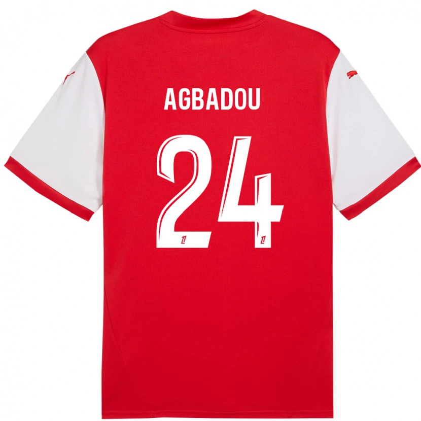 Danxen Kinder Emmanuel Agbadou #24 Rot Weiß Heimtrikot Trikot 2024/25 T-Shirt Schweiz