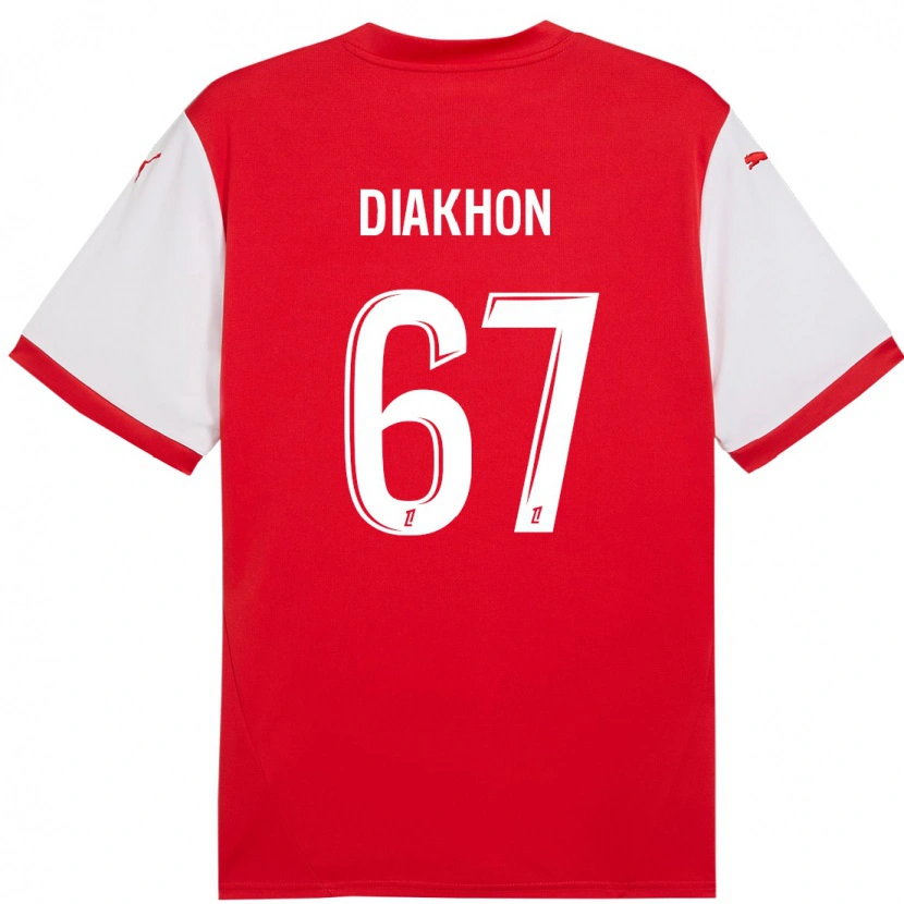 Danxen Kinder Mamadou Diakhon #67 Rot Weiß Heimtrikot Trikot 2024/25 T-Shirt Schweiz