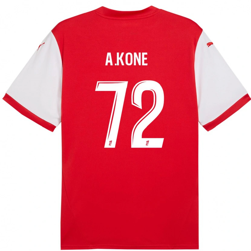 Danxen Kinder Amadou Koné #72 Rot Weiß Heimtrikot Trikot 2024/25 T-Shirt Schweiz