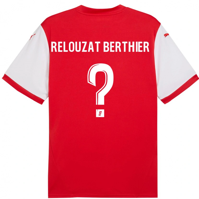 Danxen Kinder Maxime Relouzat Berthier #0 Rot Weiß Heimtrikot Trikot 2024/25 T-Shirt Schweiz