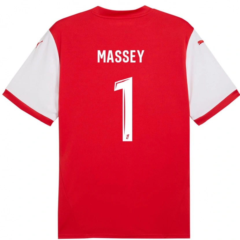 Danxen Kinder Kayza Massey #1 Rot Weiß Heimtrikot Trikot 2024/25 T-Shirt Schweiz