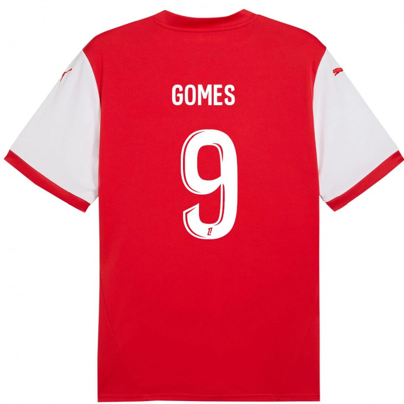 Danxen Kinder Mélissa Gomes #9 Rot Weiß Heimtrikot Trikot 2024/25 T-Shirt Schweiz