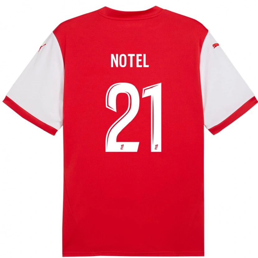 Danxen Kinder Léa Notel #21 Rot Weiß Heimtrikot Trikot 2024/25 T-Shirt Schweiz