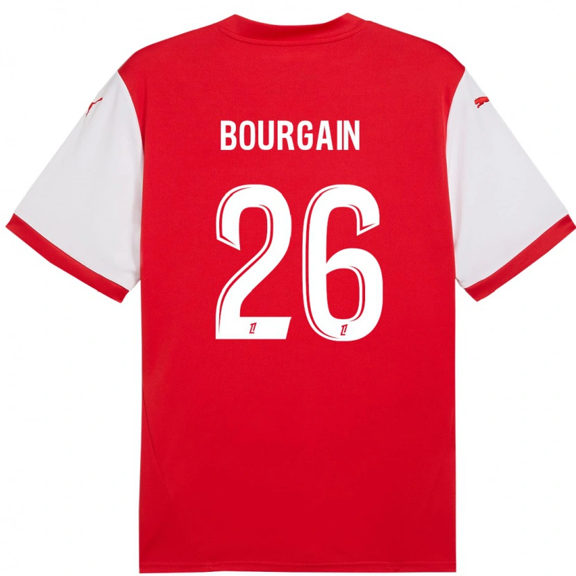 Danxen Kinder Léa Bourgain #26 Rot Weiß Heimtrikot Trikot 2024/25 T-Shirt Schweiz