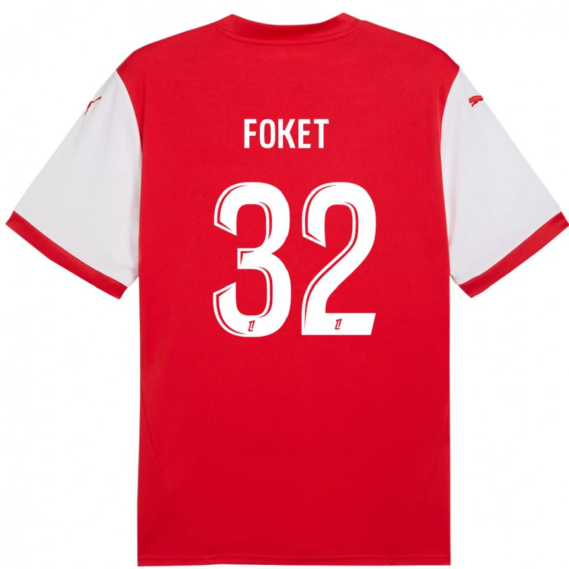 Danxen Kinder Thomas Foket #32 Rot Weiß Heimtrikot Trikot 2024/25 T-Shirt Schweiz