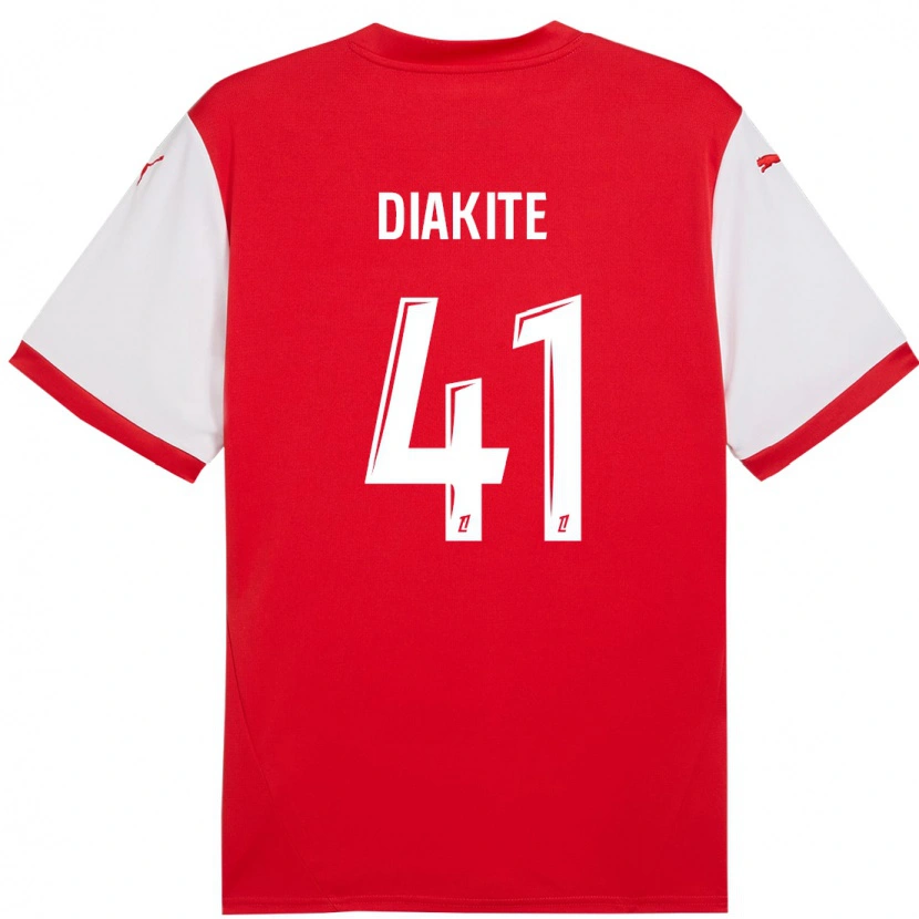 Danxen Kinder Ibrahim Diakité #41 Rot Weiß Heimtrikot Trikot 2024/25 T-Shirt Schweiz