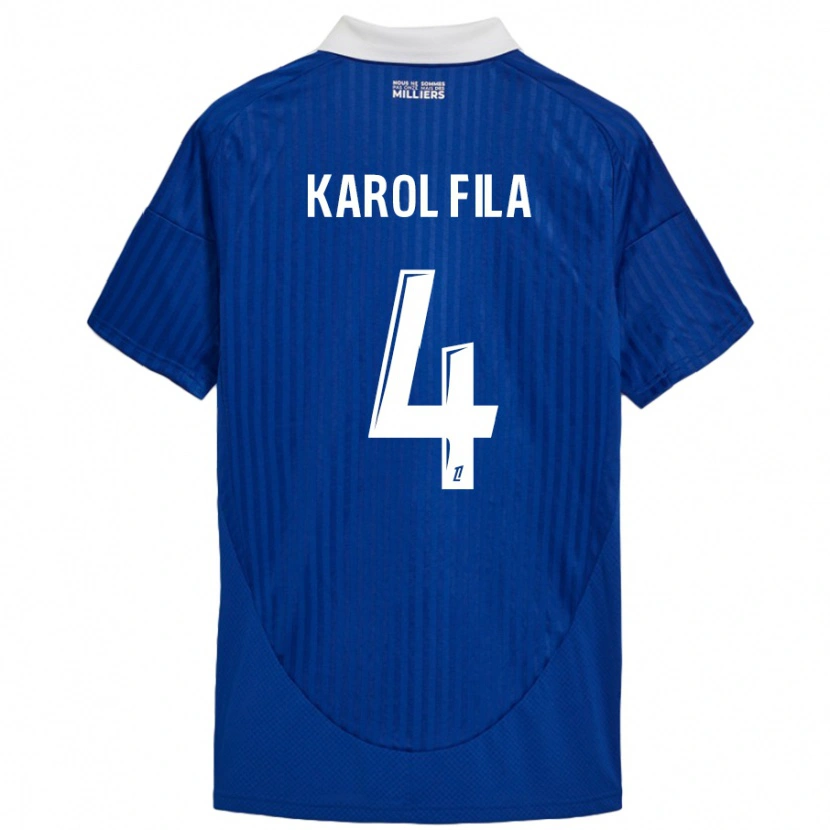 Danxen Kinder Karol Fila #4 Blau Weiß Heimtrikot Trikot 2024/25 T-Shirt Schweiz