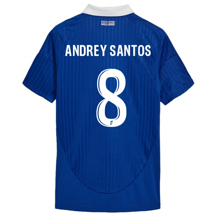 Danxen Kinder Andrey Santos #8 Blau Weiß Heimtrikot Trikot 2024/25 T-Shirt Schweiz