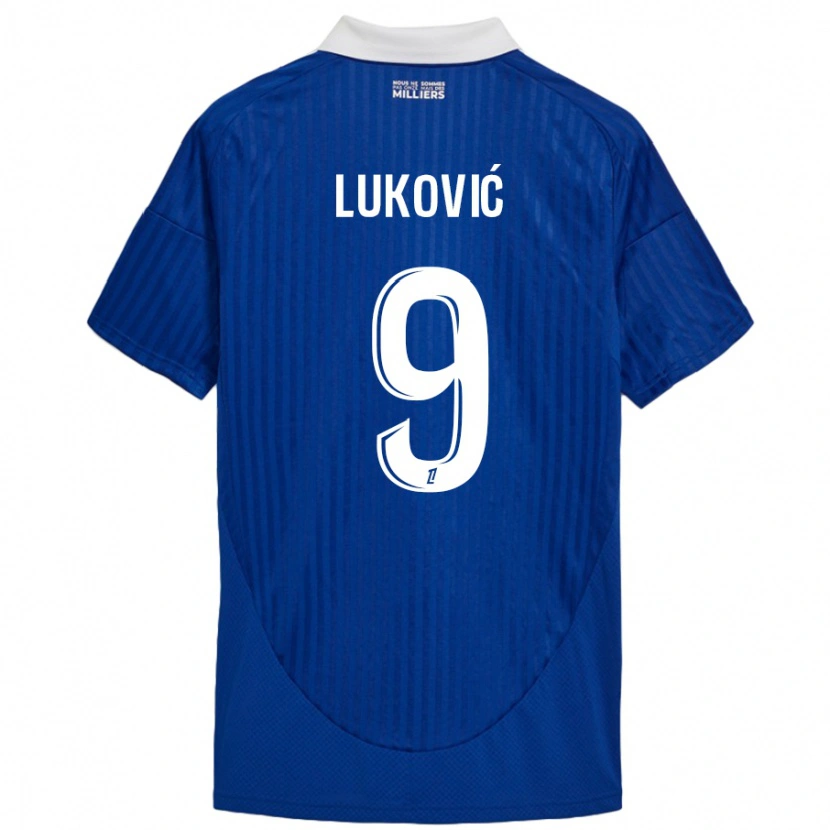 Danxen Kinder Milos Lukovic #9 Blau Weiß Heimtrikot Trikot 2024/25 T-Shirt Schweiz