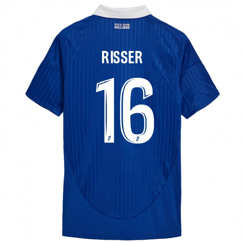 Danxen Kinder Robin Risser #16 Blau Weiß Heimtrikot Trikot 2024/25 T-Shirt Schweiz