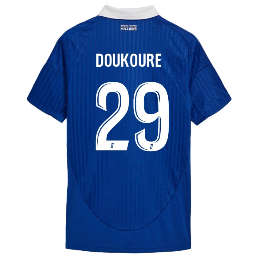 Danxen Kinder Ismaël Doukouré #29 Blau Weiß Heimtrikot Trikot 2024/25 T-Shirt Schweiz