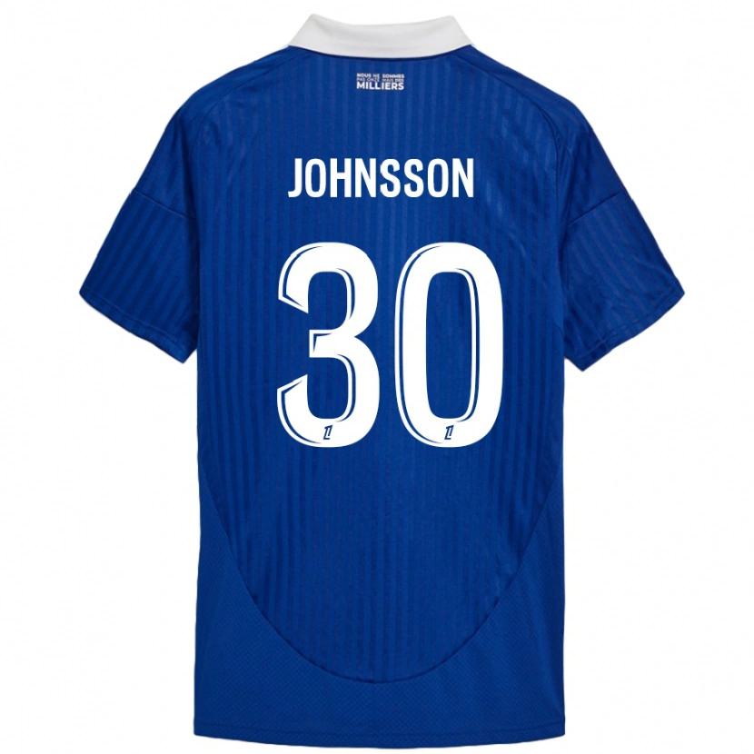 Danxen Kinder Karl-Johan Johnsson #30 Blau Weiß Heimtrikot Trikot 2024/25 T-Shirt Schweiz