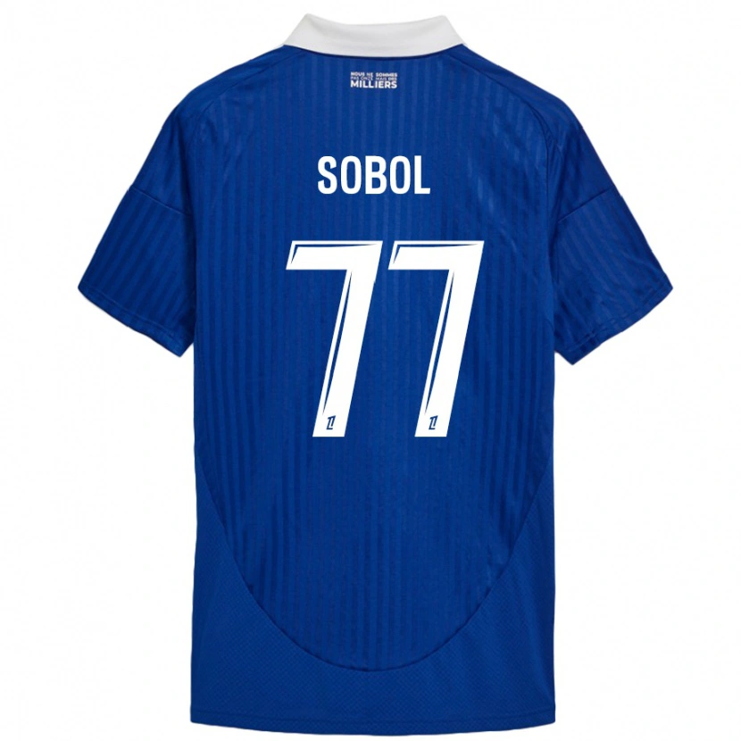 Danxen Kinder Eduard Sobol #77 Blau Weiß Heimtrikot Trikot 2024/25 T-Shirt Schweiz