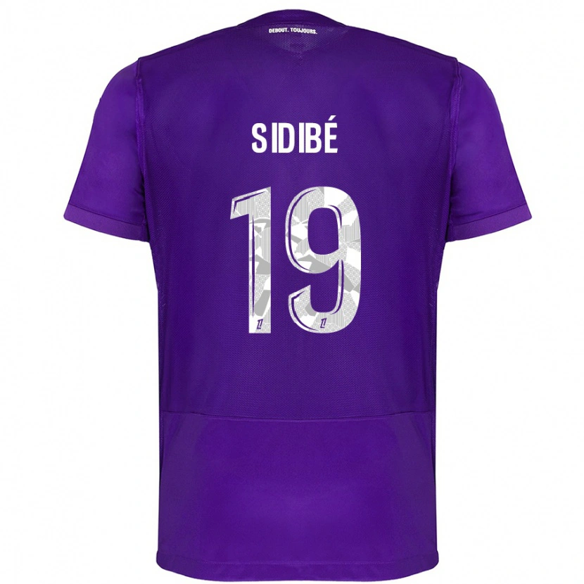 Danxen Kinder Djibril Sidibé #19 Violett Weiß Heimtrikot Trikot 2024/25 T-Shirt Schweiz