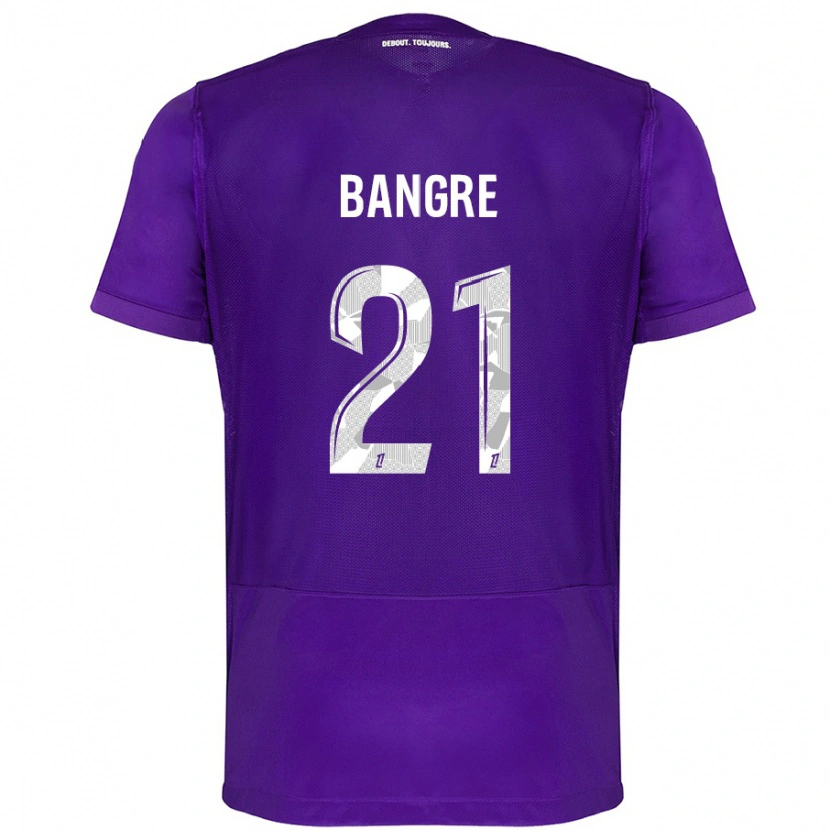 Danxen Kinder Mamady Bangré #21 Violett Weiß Heimtrikot Trikot 2024/25 T-Shirt Schweiz