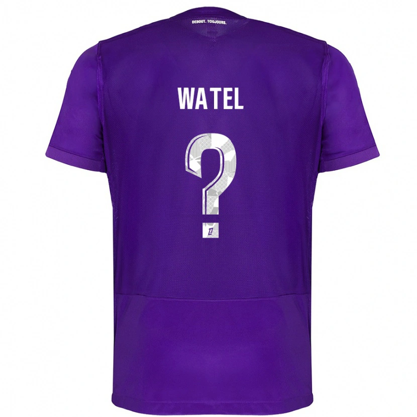 Danxen Kinder Kylian Watel #0 Violett Weiß Heimtrikot Trikot 2024/25 T-Shirt Schweiz