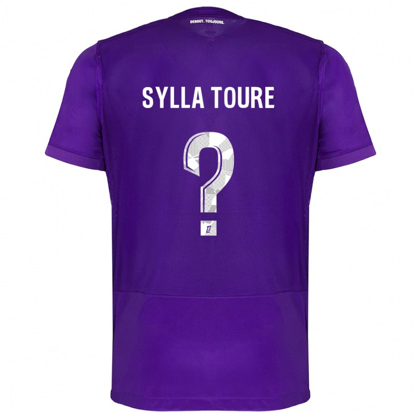 Danxen Kinder Ismael Sylla Touré #0 Violett Weiß Heimtrikot Trikot 2024/25 T-Shirt Schweiz