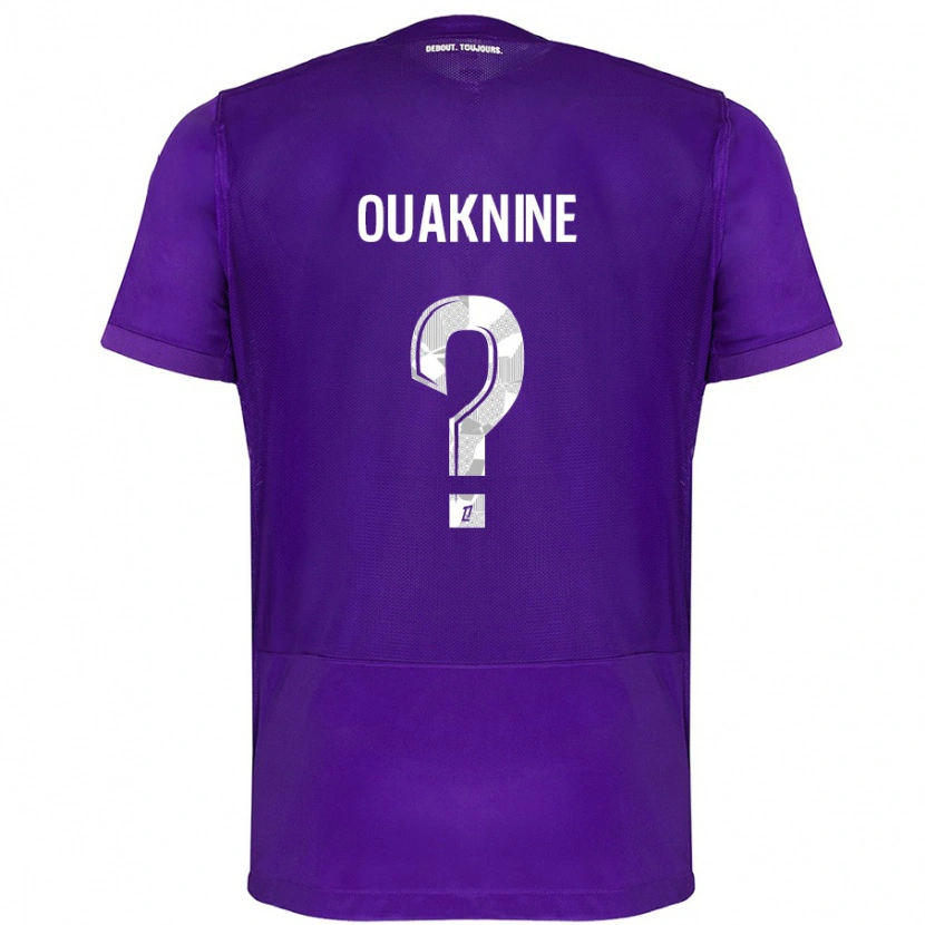 Danxen Kinder Jules Ouaknine #0 Violett Weiß Heimtrikot Trikot 2024/25 T-Shirt Schweiz