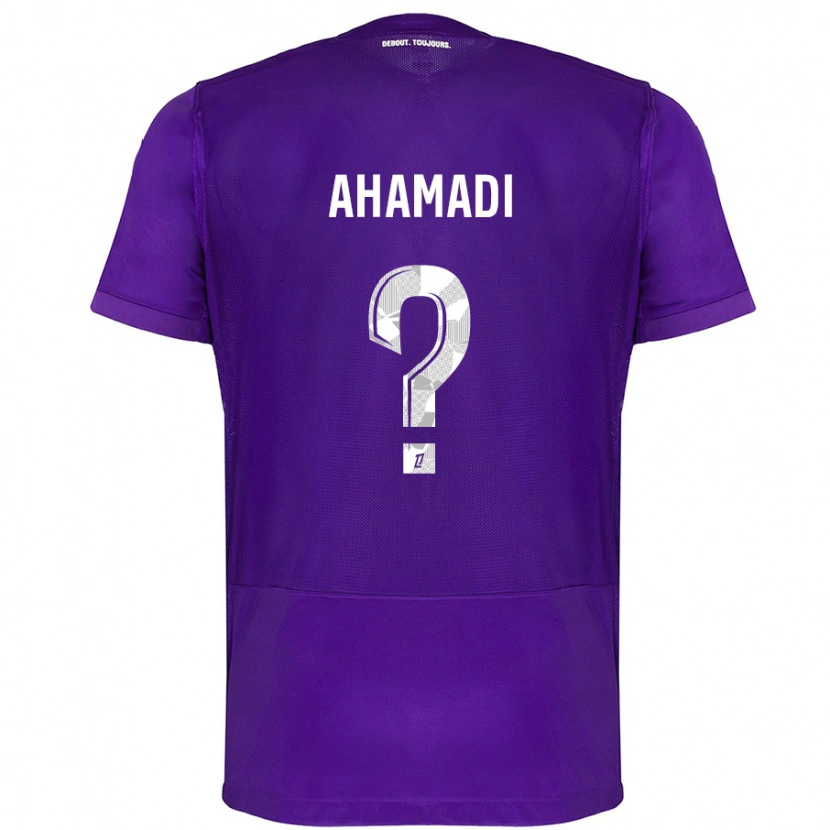 Danxen Kinder Isaack Ahamadi #0 Violett Weiß Heimtrikot Trikot 2024/25 T-Shirt Schweiz