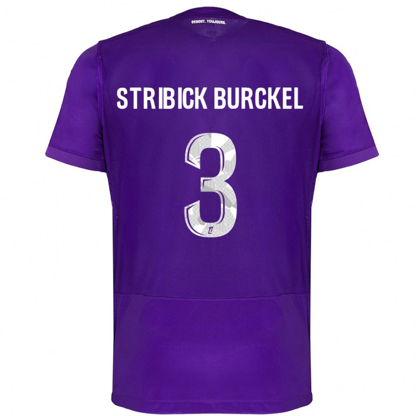 Danxen Kinder Laetitia Stribick-Burckel #3 Violett Weiß Heimtrikot Trikot 2024/25 T-Shirt Schweiz