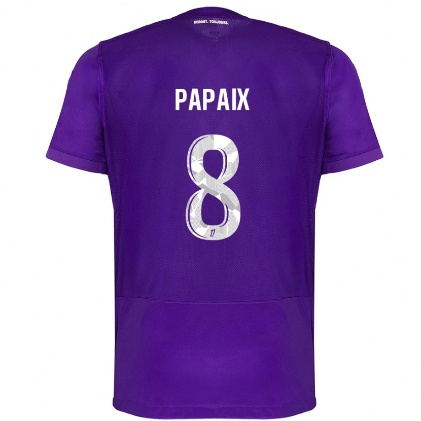 Danxen Kinder Pauline Papaix #8 Violett Weiß Heimtrikot Trikot 2024/25 T-Shirt Schweiz