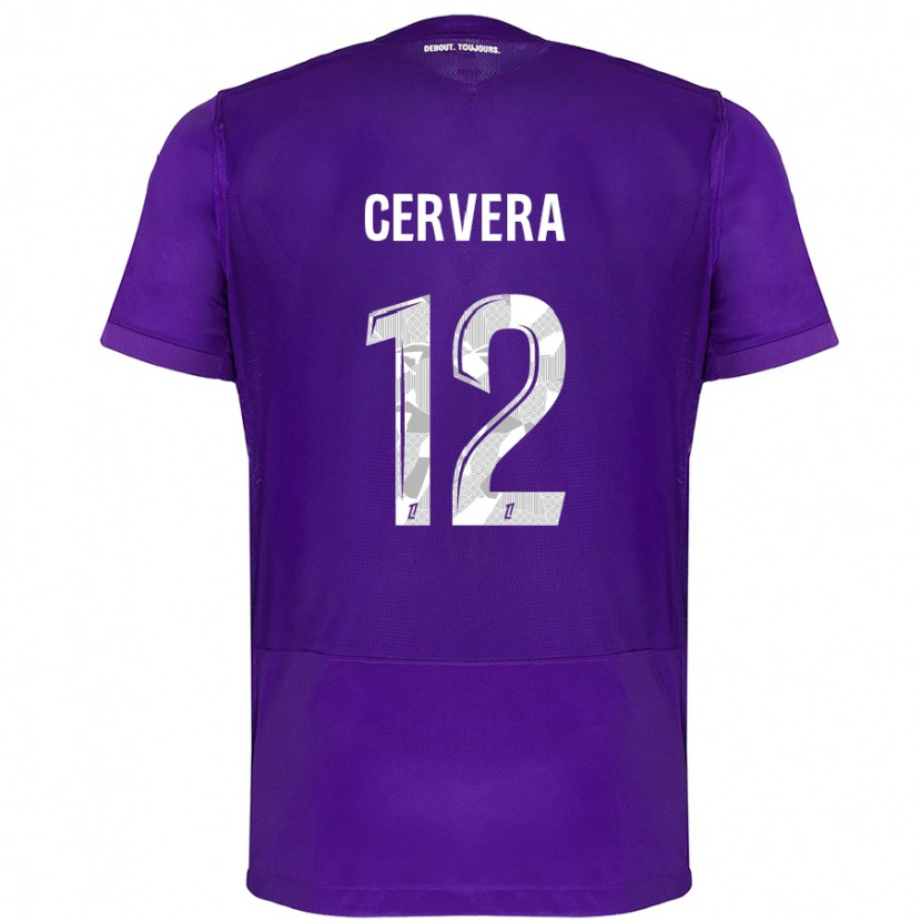 Danxen Kinder Laurianne Cervera #12 Violett Weiß Heimtrikot Trikot 2024/25 T-Shirt Schweiz