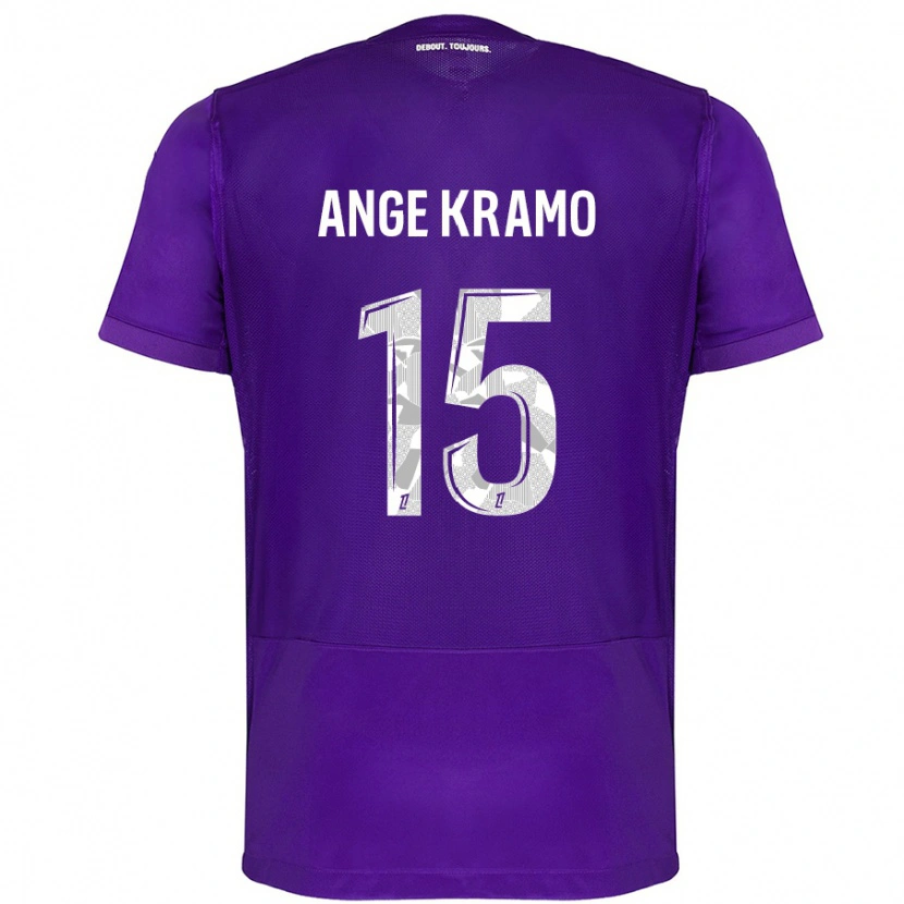 Danxen Kinder Marie Ange Kramo #15 Violett Weiß Heimtrikot Trikot 2024/25 T-Shirt Schweiz