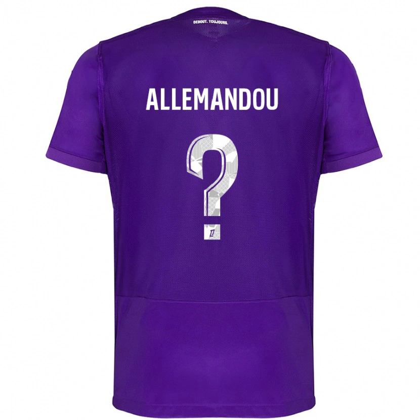 Danxen Kinder Teddy Allemandou #0 Violett Weiß Heimtrikot Trikot 2024/25 T-Shirt Schweiz