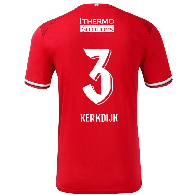 Danxen Kinder Danique Kerkdijk #3 Rot Weiß Heimtrikot Trikot 2024/25 T-Shirt Schweiz